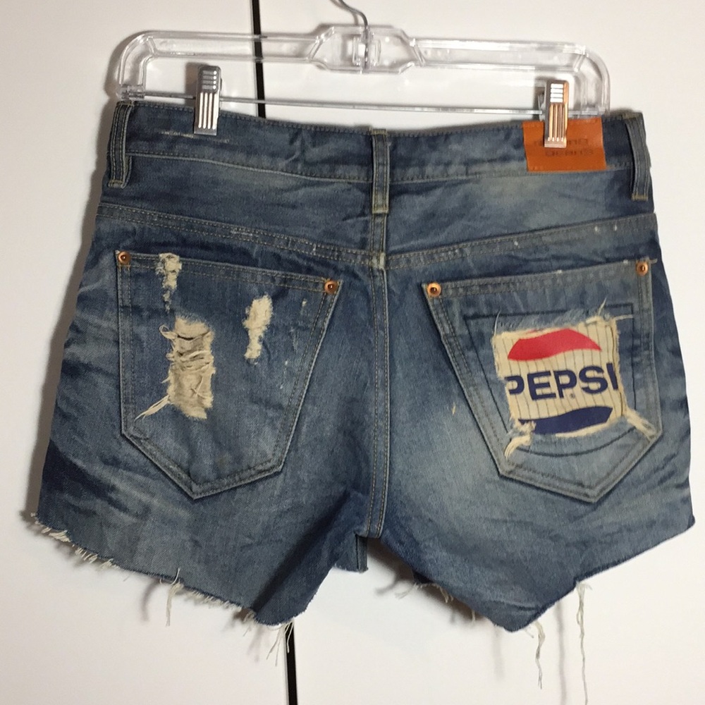 Vintage PEPSI denim cutoff jean shorts